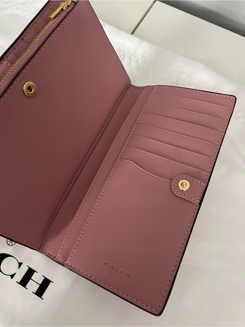 Coach Rowan Bag In Signature Leather With Flower Coin Purse And Wallet - Picture 11 of 15